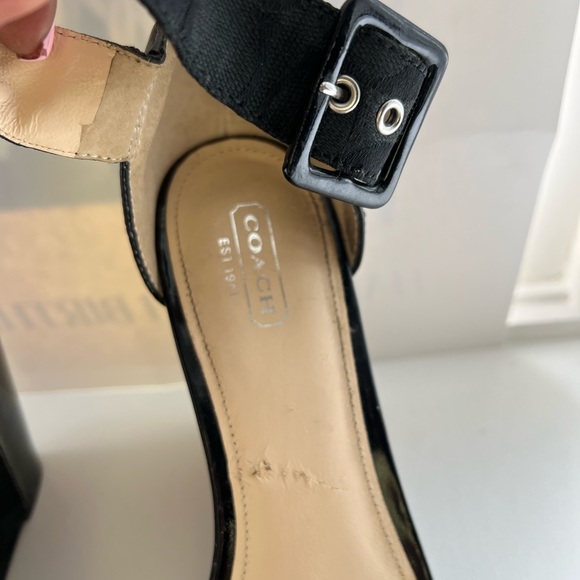 🚨 Black Coach Wedge Sandals size 9 - Picture 13 of 14